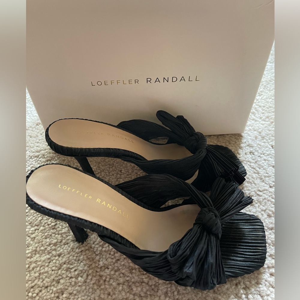 Loeffler Randall Black Bow Heels